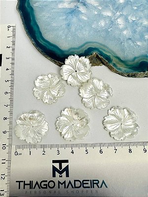 Pingente Flor Madreperola 25Mm - 01 und