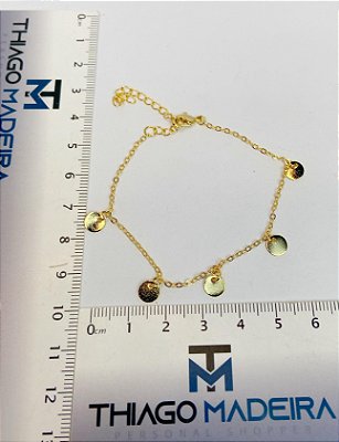 Pulseira com 17cm mais extensora - banho ouro 2 milésimos - 1 unidade
