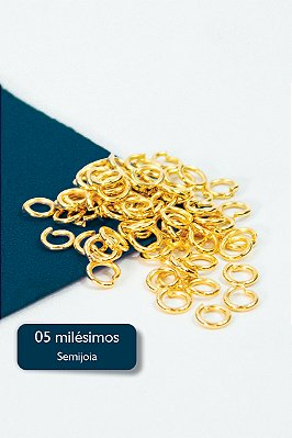 Argolinha 6mm 5 Milésimos Ouro - 50pçs