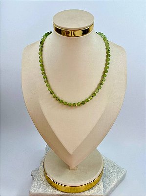 Colar Pedra Jade Verde Natural - 1 Unidade
