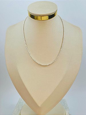 Colar Cordao Baiano 60cm Prata - 01 Und
