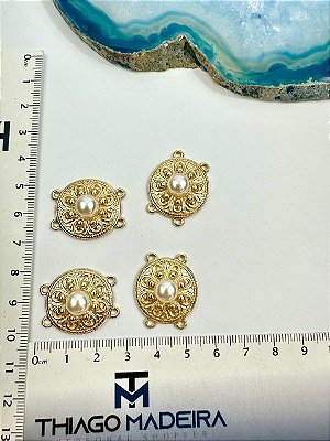 Pingente Boho 4 Saidas Ouro - 01 Unid