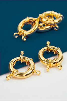 Fecho Boia 21mm Ouro - 01 Pç