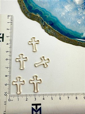 Pingente Religioso Caixa Cruz 20x14Mm Ouro - 01 Unid