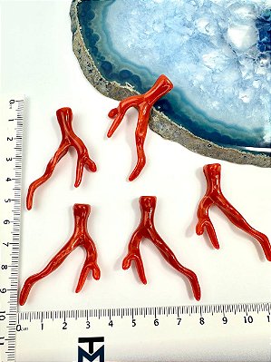 Pingente Coral Resina - 01 Und