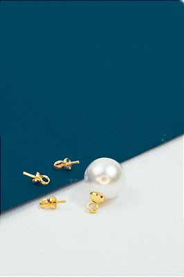 Terminal Chupetinha 3mm Ouro - 10Pçs