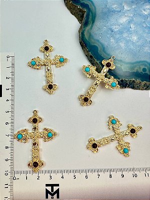 Pingente Religioso Cruz Boho - 01 pc