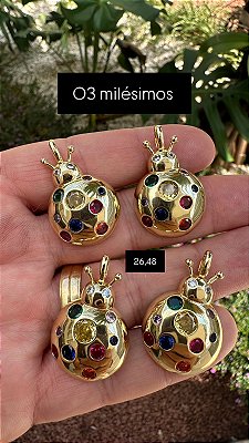 Pingente Joaninha Ouro - 01 Und