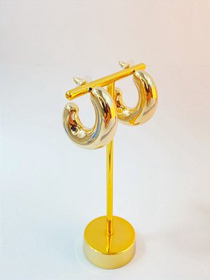 Brinco Argola Gota banho ouro 2 milésimos - 1 par - Brinco super leve