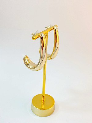 Brinco Argola Gota banho ouro 2 milésimos - 1 par - Brinco super leve