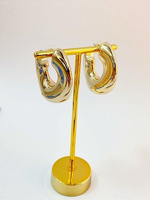 Brinco Argola banho ouro 2 milésimos - 1 par - Brinco super leve