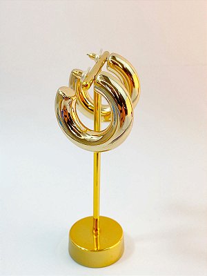Brinco Argola banho ouro 2 milésimos - 1 par - Brinco super leve