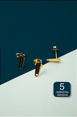 Base de Brinco Ouro Semijoia 5 milesimos - 01 par
