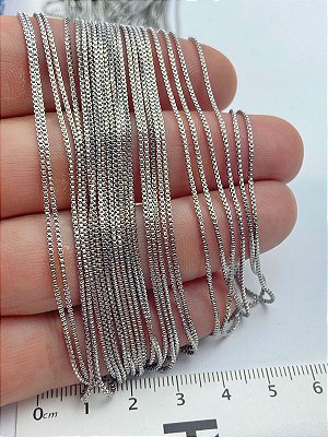 Corrente Veneziana 1,0mm Aço Inox Antialergico - NAO ESCURECE NUNCA - 1 metro