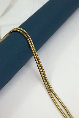 Fio Hematita Dourado Tubo 3x2mm - O Fio