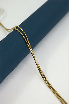 Fio Hematita Dourado Tubo 2x2mm - O Fio