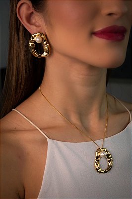Conjunto Premium Colar + Brinco - 01 Conjunto