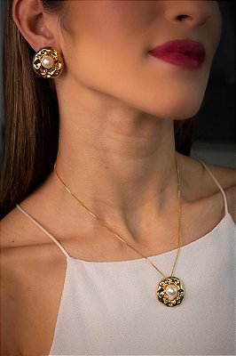 Conjunto Premium Colar + Brinco - 01 Conjunto