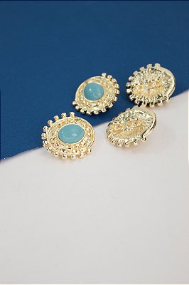 Pingente Boho 2 saidas Ouro - 01 unid