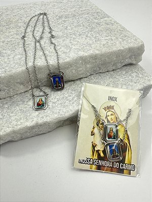 Escapulario Nossa Senhora Aparecida - Aço Inox - 01 Unid