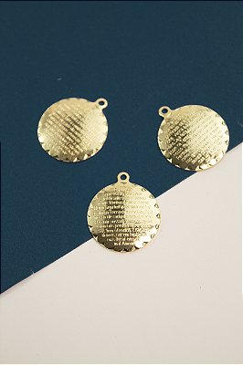 Pingente Pai Nosso 20Mm Ouro - 01 Unid