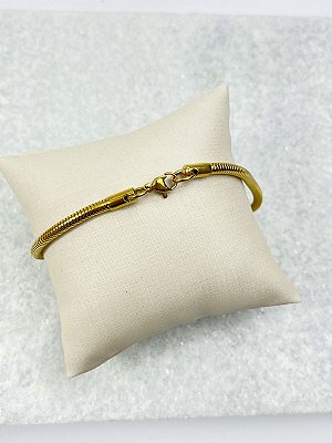 Pulseira Aço Inox Rabo de Rato tipo pandora - medida 18cm - 1 Unidade