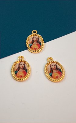 Pingente Religioso Sagrado Coracao De Jesus Ouro - 01 und