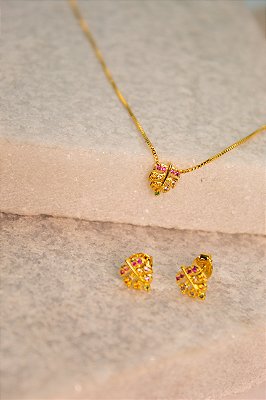 Conjunto Costela de Adao Ouro - 01 unid