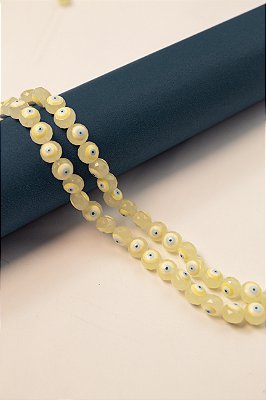 Fio Cristal Facetado 8mm Olho grego- 01 Fio