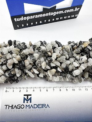 Fio Cascalho Quartzo Negro - O Fio