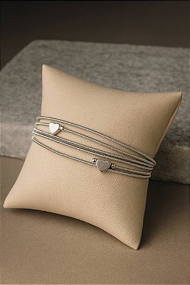 Corda De Violao Com Coracao Prata - 01 Metro Com Fecho