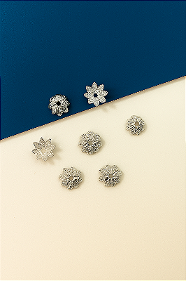 Tulipa Margarida 10Mm Prata - 10Pçs