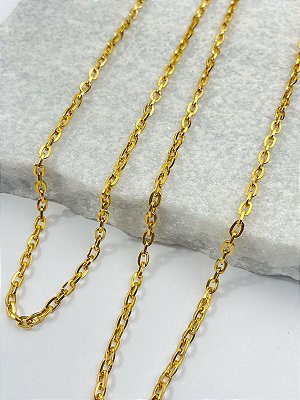 Corrente Cartier arame 1,00mm - Alumínio Anodizado Ouro - 1 metro