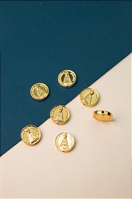 Pingente Religioso Nossa Senhora Aparecida Passante Ouro - 01 Unid