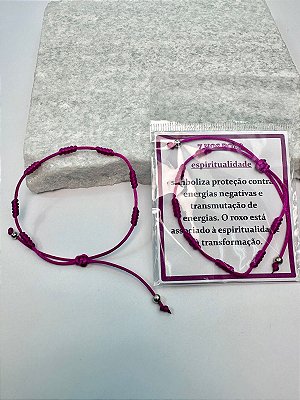 Pulseira 7 nós Roxa - 01 unid