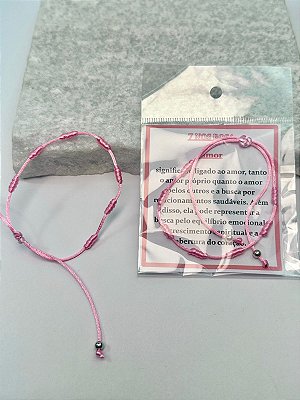 Pulseira 7 nós Rosa - 01 unid