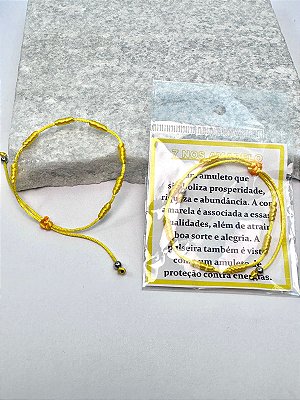 Pulseira 7 nós Amarela - 01 unid