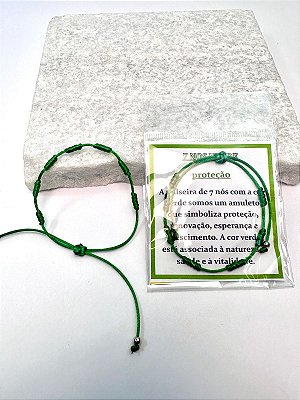 Pulseira 7 nós Verde - 01 unid