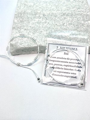 Pulseira 7 nós Branca - 01 unid