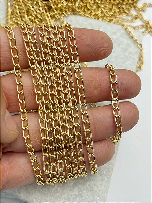 Corrente Extensora Alongadora arame 1,00mm - Aluminio ouro - 1 metro