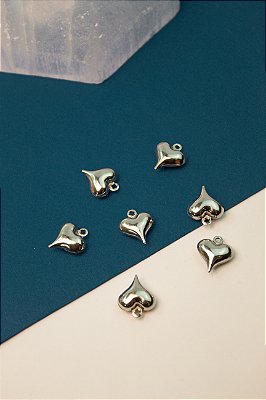 Pingente Coracao Aço Inox - 01 unid