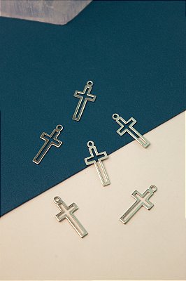 Pingente Cruz Aço Inox - 01 unid