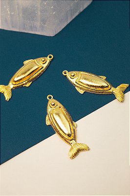 Pingente Peixe Ouro - 01 Unid