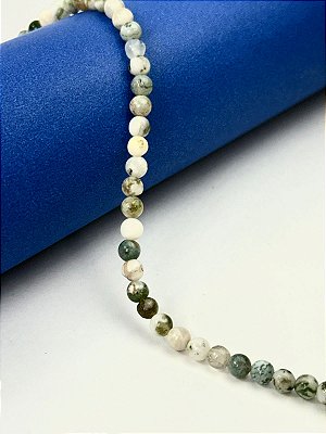 Fio Pedra 4Mm Ágata Musgo- O Fio