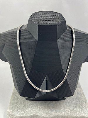 Colar Aço Inox Rabo de rato 2,0mm - antialergico - medida 60cm - 1 Unidade