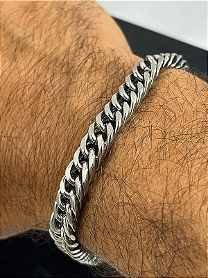 Pulseira Aço Inox - antialergico - medida 18cm e extensora - 1 Unidade