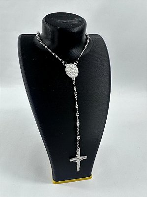 Terço aço inox - 01 unid