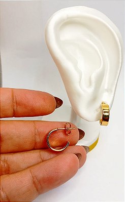 Brinco Argola aço inox - 10mm - 1 par