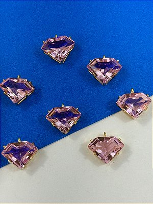 Pingente Diamante Zirconia Ouro - 01 unid