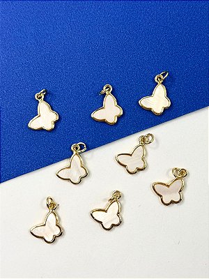 Pingente Borboleta Madreperola - 01 unid - semijoia